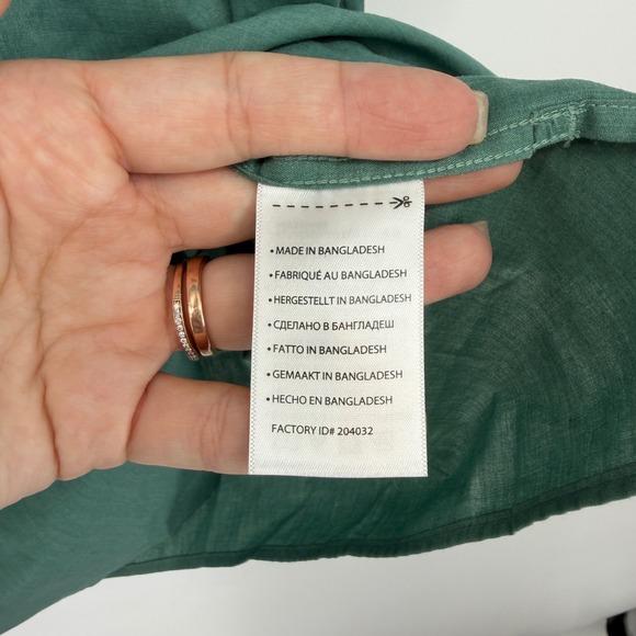 HB Fit by DXL Green Button Down Shirt 3XLT NWT Big Tall Short Sleeve - Picture 6 of 6